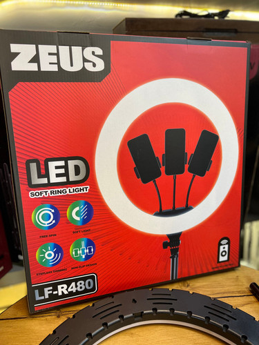 رینگ لایت zeus مدل FL-R480 به همراه پایه حرفه ای 85 وات